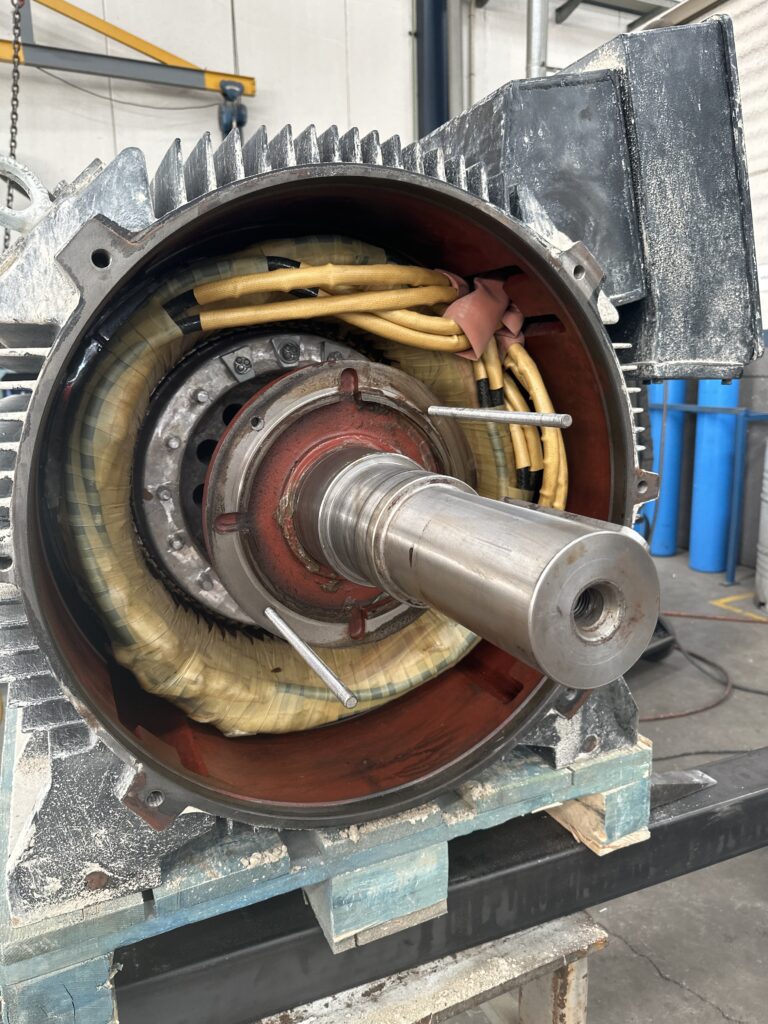 motor damaged by electrical shunt